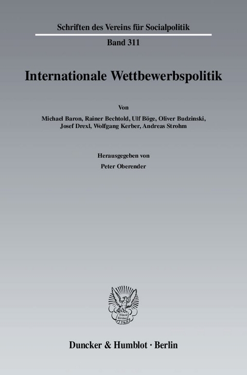 Internationale Wettbewerbspolitik. - 