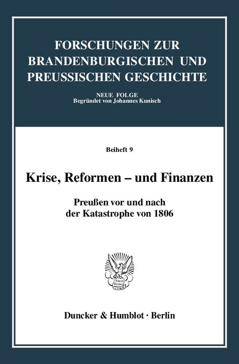 Krise, Reformen - und Finanzen. - 