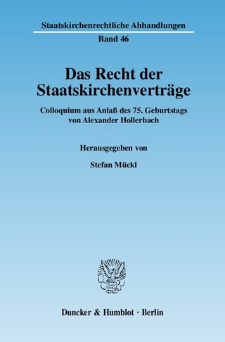 Das Recht der Staatskirchenverträge.