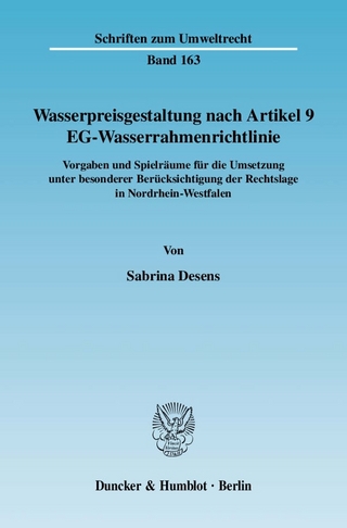 Wasserpreisgestaltung nach Artikel 9 EG-Wasserrahmenrichtlinie.