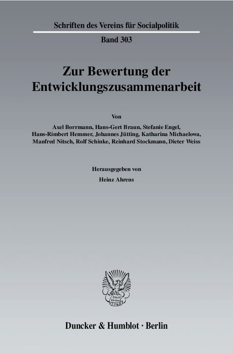 Zur Bewertung der Entwicklungszusammenarbeit. - 
