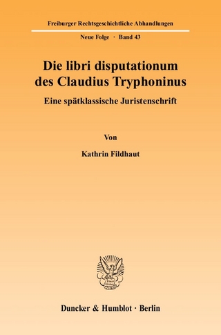 Die libri disputationum des Claudius Tryphoninus.