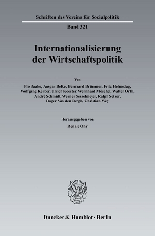 Internationalisierung der Wirtschaftspolitik.