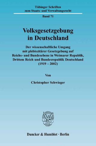Volksgesetzgebung in Deutschland.