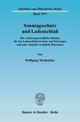 Sonntagsschutz und Ladenschluß.