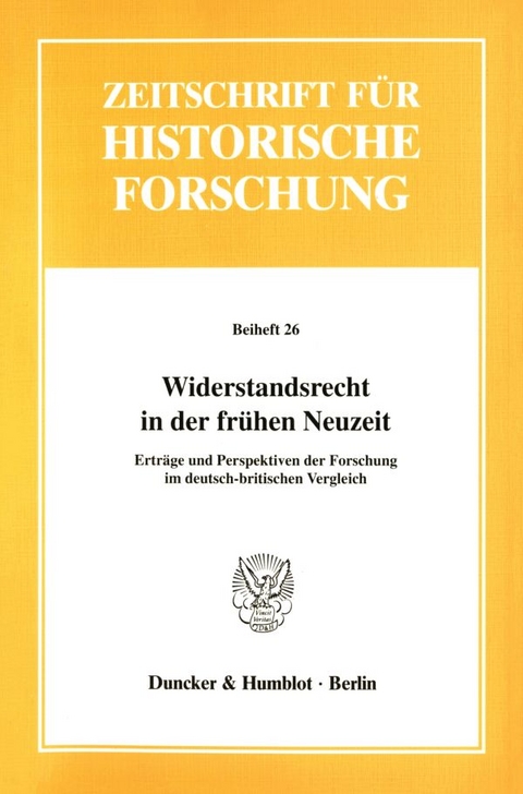 Widerstandsrecht in der fr&uuml;hen Neuzeit. - 