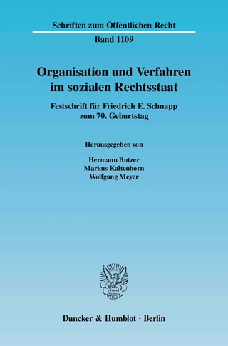 Organisation und Verfahren im sozialen Rechtsstaat.
