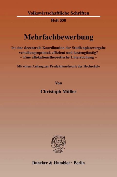 Mehrfachbewerbung. - Christoph M&uuml;ller