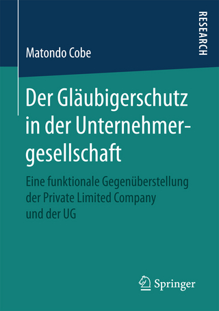 Der Gläubigerschutz in der Unternehmergesellschaft