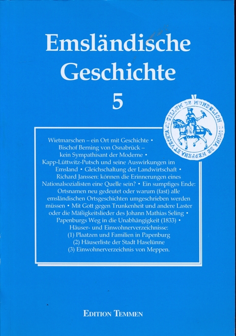 Emsl&auml;ndische Geschichte 5 - Clemens August Recker, Helmut Lensing, Stefan Remme, Clemens Honnigfort, Hans Joachim Albers, Josef Gertken, Paul Thoben, Bernhard Herbers, Wilhelm R&uuml;lander, Heinz Struckmann, Renate Dorweiler