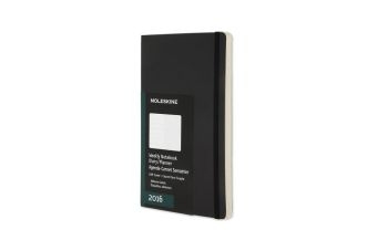 Moleskine Wochen Notizkalender L/A5, Soft Cover, Schwarz 2016