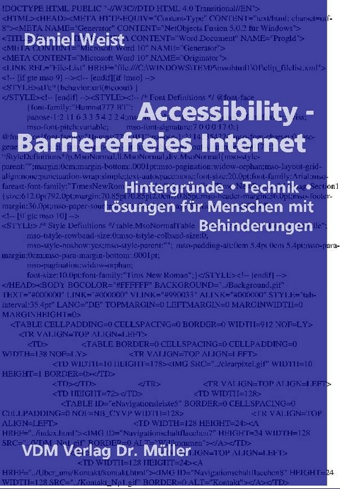 Accessibility &ndash; Barrierefreies Internet - Daniel Weist