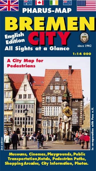 Pharus-MAP Bremen City. English Edition. - 