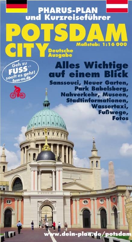 Pharus-Plan und Kurzreisef&uuml;hrer Potsdam City, 1:16000