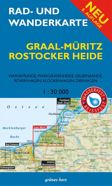 Rad- und Wanderkarte Graal-M&uuml;ritz, Rostocker Heide