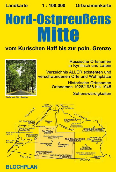 Landkarte Nord-Ostpreu&szlig;ens Mitte - Dirk Bloch
