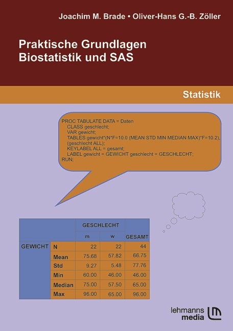 Praktische Grundlagen Biostatistik und SAS - Joachim M. Brade, Oliver-Hans Zöller