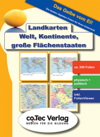 Landkarten - Welt, Kontinente, grosse Flächenstaaten