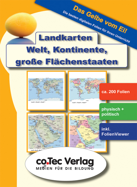 Landkarten - Welt, Kontinente, grosse Fl&auml;chenstaaten