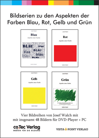 Bildserien zu den Aspekten der Farben Blau, Rot, Gelb und Grün