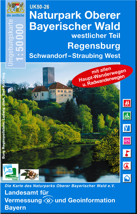 UK50-26 Naturpark Oberer Bayerischer Wald - westlicher Teil - Breitband und Vermessung Landesamt f&uuml;r Digitalisierung  Bayern