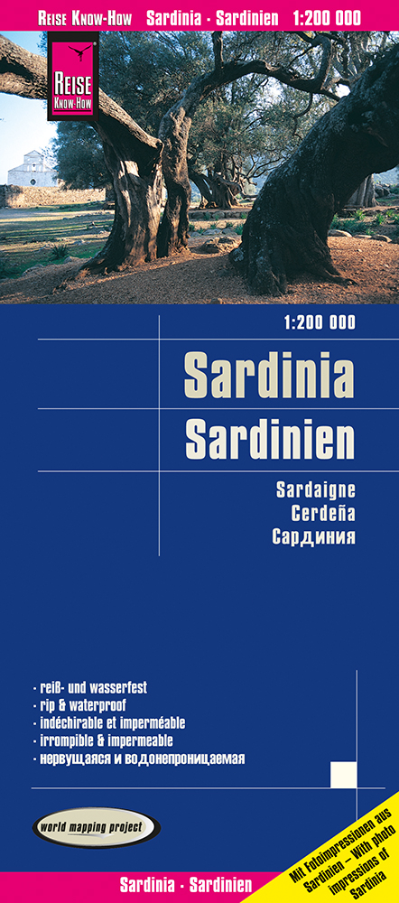 Reise Know-How Landkarte Sardinien / Sardinia (1:200.000)