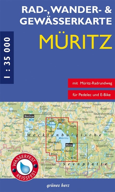 Rad-, Wander- und Gew&auml;sserkarte M&uuml;ritz