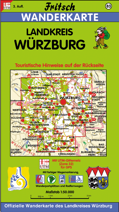 Landkreis W&uuml;rzburg - Fritsch Landkartenverlag