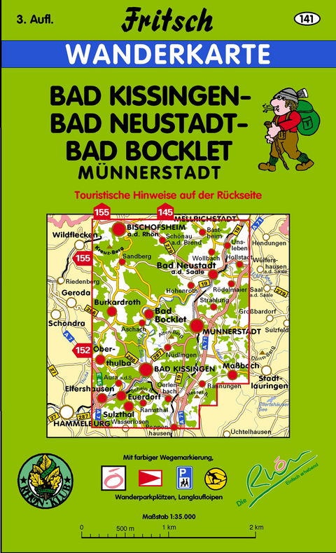 Bad Kissingen, Bad Neustadt, Bad Bocklet, M&uuml;nnerstadt - Fritsch Landkartenverlag