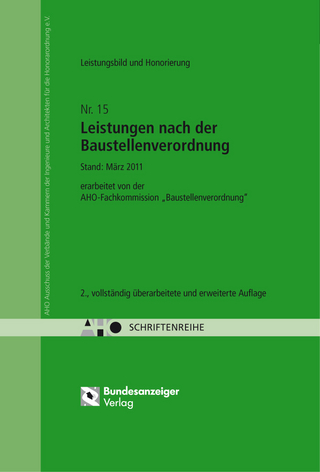 Leistungsbild und Honorierung - Leistungen nach der Baustellenverordnung