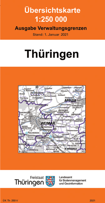 &Uuml;bersichtskarte Th&uuml;ringen