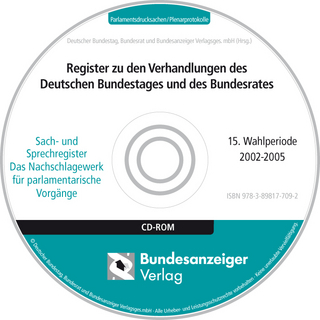 Sach- und Sprechregister 15. Wahlperiode