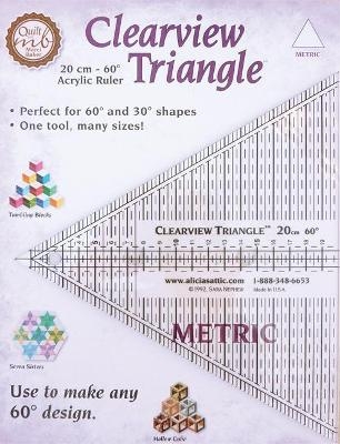 Clearview Triangle (TM) Metric 20 cm - 60 Degrees Acrylic Ruler