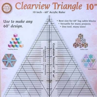 Clearview Triangle 10 Inch - 60 Acrylic Ruler