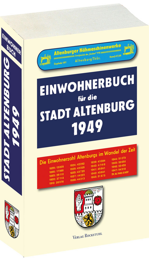 Adressbuch Einwohnerbuch f&uuml;r die Stadt ALTENBURG 1949 in TH&Uuml;RINGEN - 