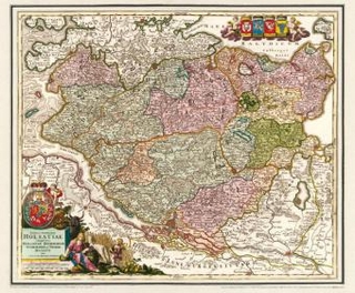 Historische Karte: Holstein mit den Herzogtümern Stormarn, Dithmarschen, Wagrien und Holstein im Jahr 1712