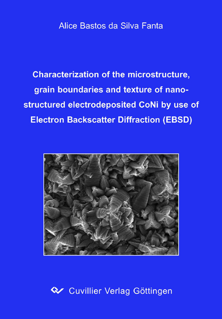 Characterization of the microstructure, grain boundaries and texture of nanostructured electrodeposited CoNi by use of Electron Backscatter Diffraction (EBSD) - Alice Bastos da Silva Fanta