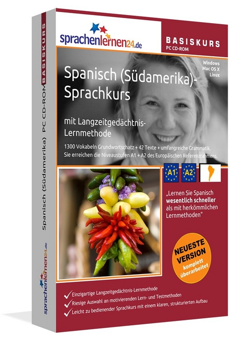 Sprachenlernen24.de Spanisch f&uuml;r S&uuml;damerika Basis PC CD-ROM