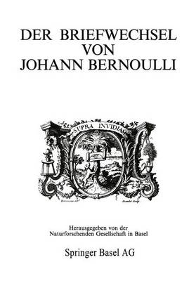 Der Briefwechsel Von Johann I Bernoulli