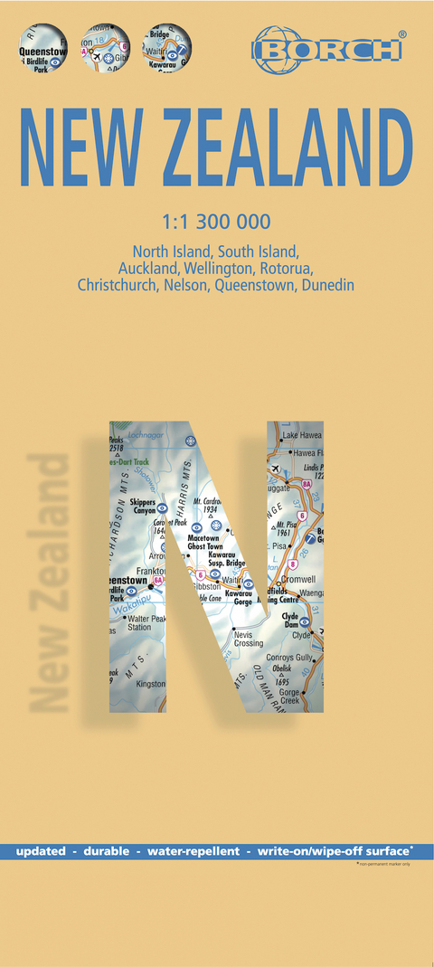 New Zealand, Neuseeland, Borch Map