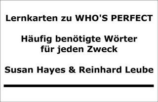 Lernkarten zu Who's Perfect