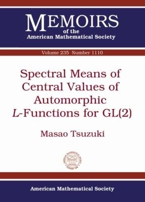 Spectral Means of Central Values of Automorphic $L$-Functions for GL(2) - Masao Tsuzuki