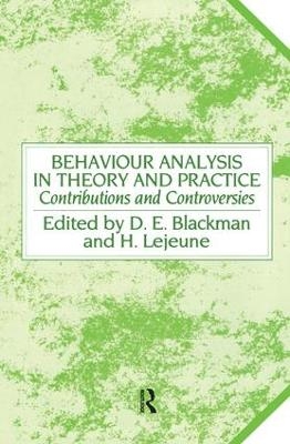 Behaviour Analysis in Theory and Practice - 