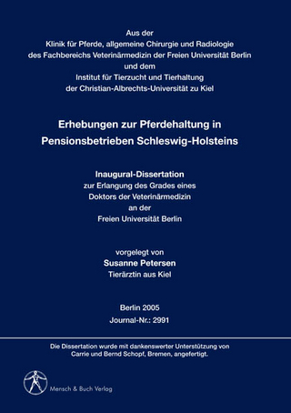Erhebungen zur Pferdehaltung in Pensionsbetrieben Schleswig-Holsteins