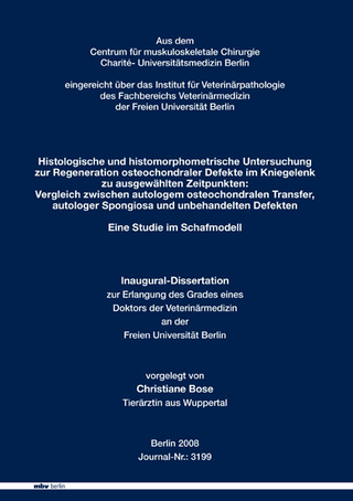 Histologische und histomorphometrische Untersuchung zur Regeneration osteochondraler Defekte im Kniegelenk zu ausgewählten Zeitpunkten: Vergleich zwischen autologem osteochondralen Transfer, autologer Spongiosa und unbehandelten Defekten