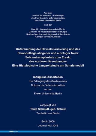 Untersuchung der Revaskularisierung und des Remodellings allogener und autologer freier Sehnentransplantate zum Ersatz des vorderen Kreuzbandes