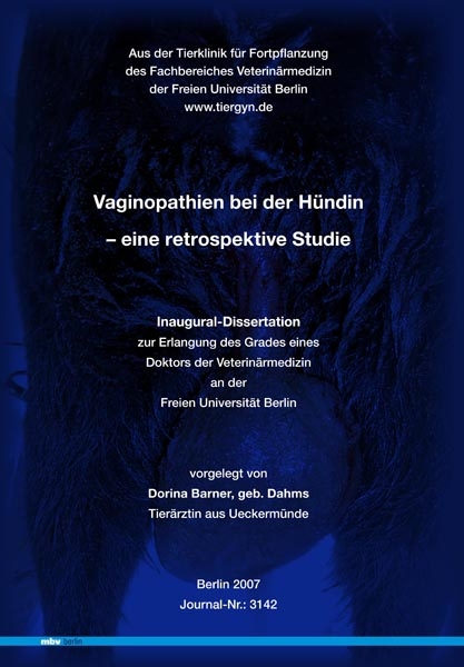 Vaginopathien bei der H&uuml;ndin - Dorina Barner