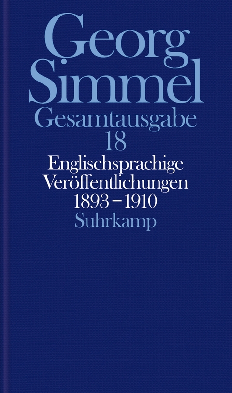 Gesamtausgabe in 24 B&auml;nden - Georg Simmel
