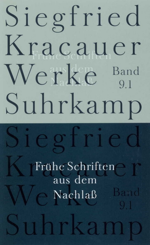 Werke in neun B&auml;nden - Siegfried Kracauer
