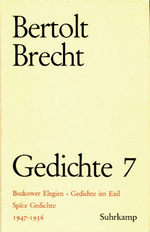 Erste Gesamtausgabe in 40 B&auml;nden von 1953 ff - Bertolt Brecht
